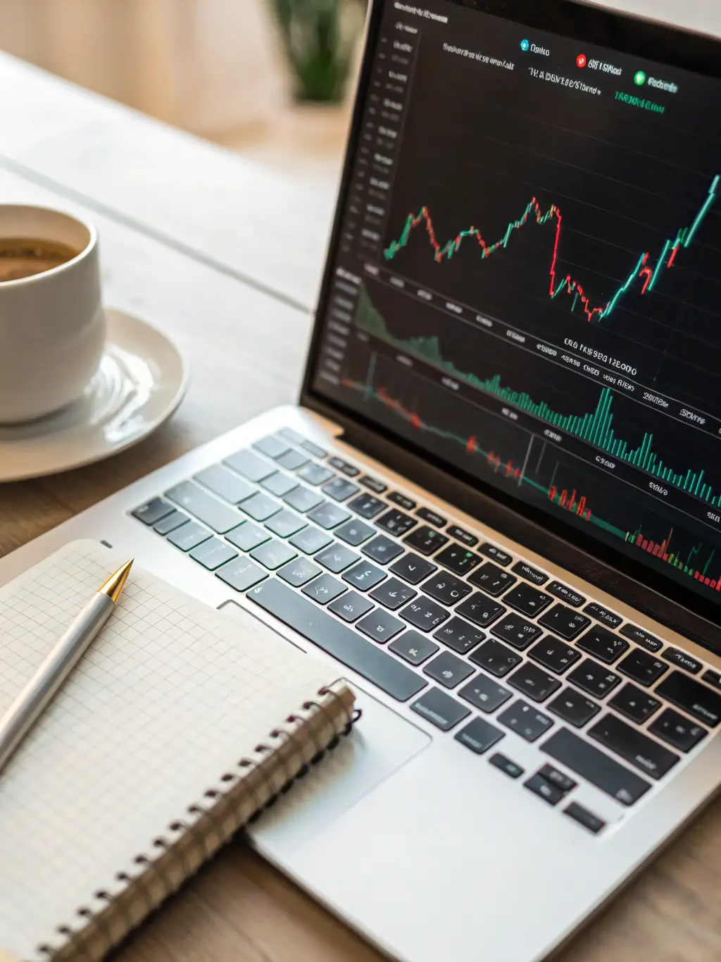 An image of TradingConnect's platform showing a moving average crossover strategy applied to a currency pair chart.