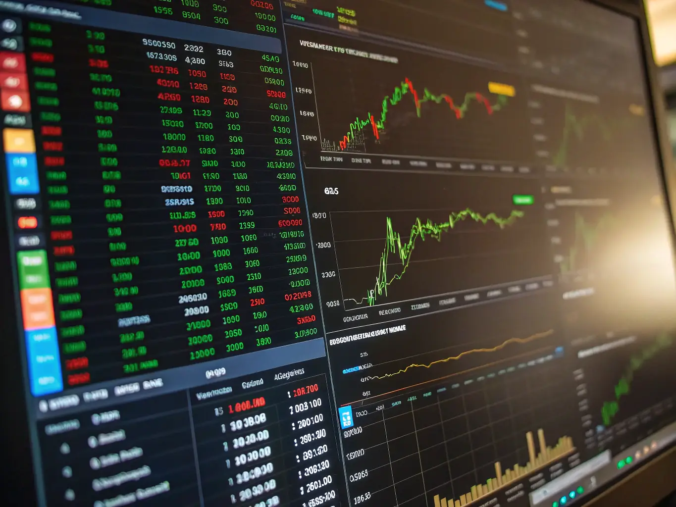 An image of the TradingView interface integrated within the TradingConnect platform, displaying a complex chart setup with multiple indicators and drawing tools. The focus is on the seamless integration and real-time data synchronization.